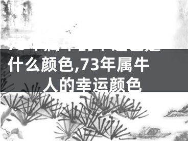 73年属牛的幸运色是什么颜色,73年属牛人的幸运颜色