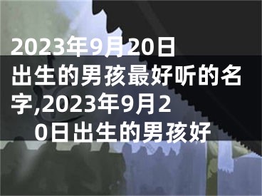 2023年9月20日出生的男孩最好听的名字,2023年9月20日出生的男孩好