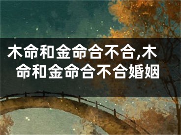 木命和金命合不合,木命和金命合不合婚姻