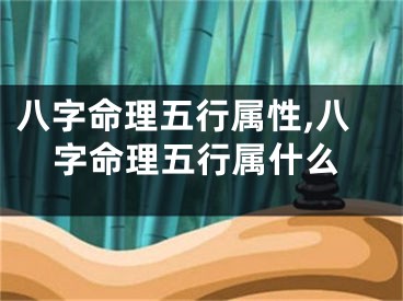 八字命理五行属性,八字命理五行属什么