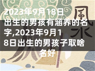 2023年9月18日出生的男孩有涵养的名字,2023年9月18日出生的男孩子取啥名好