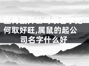 生肖鼠开公司取名字如何取好旺,属鼠的起公司名字什么好