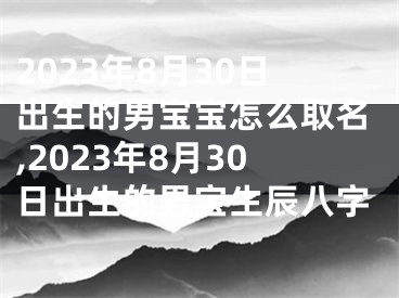 2023年8月30日出生的男宝宝怎么取名,2023年8月30日出生的男宝生辰八字
