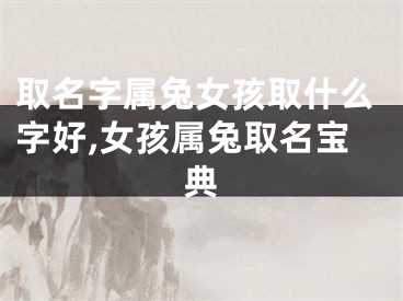 取名字属兔女孩取什么字好,女孩属兔取名宝典