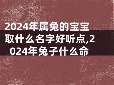 2024年属兔的宝宝取什么名字好听点,2024年兔子什么命