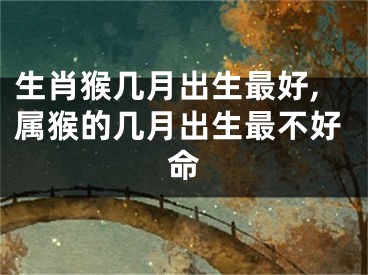 生肖猴几月出生最好,属猴的几月出生最不好命