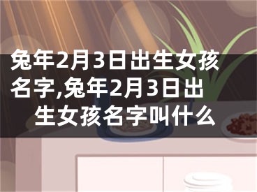 兔年2月3日出生女孩名字,兔年2月3日出生女孩名字叫什么