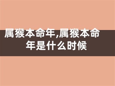 属猴本命年,属猴本命年是什么时候