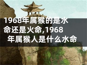 1968年属猴的是水命还是火命,1968年属猴人是什么水命