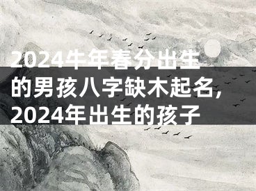2024牛年春分出生的男孩八字缺木起名,2024年出生的孩子