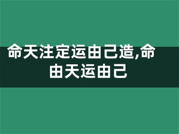 命天注定运由己造,命由天运由己