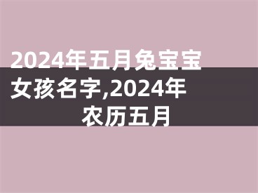2024年五月兔宝宝女孩名字,2024年农历五月