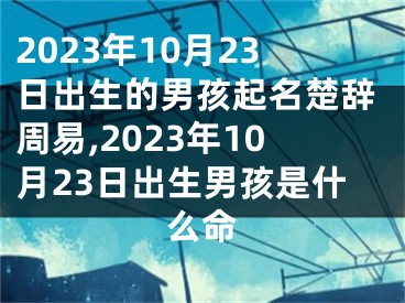 2023年10月23日出生的男孩起名楚辞周易,2023年10月23日出生男孩是什么命