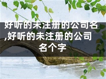 好听的未注册的公司名,好听的未注册的公司名个字