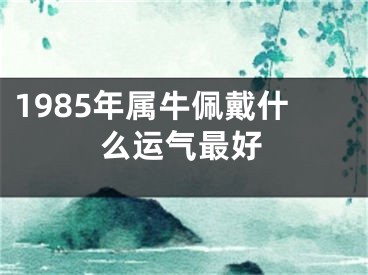 1985年属牛佩戴什么运气最好