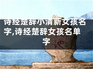 诗经楚辞小清新女孩名字,诗经楚辞女孩名单字