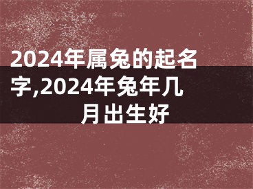 2024年属兔的起名字,2024年兔年几月出生好