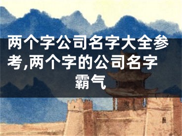 两个字公司名字大全参考,两个字的公司名字霸气