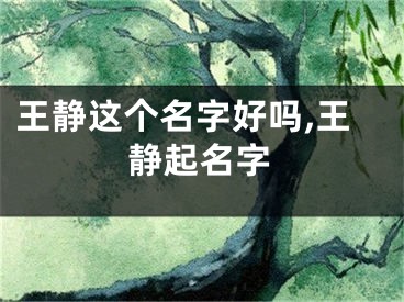 王静这个名字好吗,王静起名字