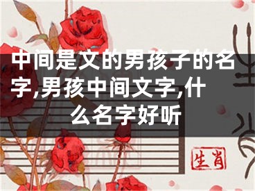 中间是文的男孩子的名字,男孩中间文字,什么名字好听