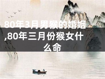 80年3月男猴的婚姻,80年三月份猴女什么命