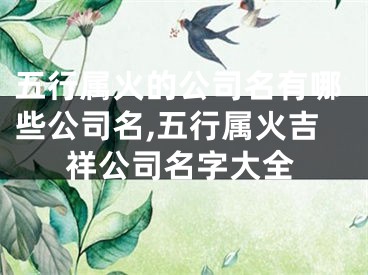 五行属火的公司名有哪些公司名,五行属火吉祥公司名字大全