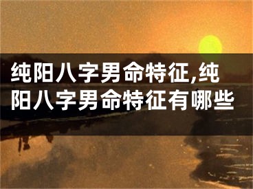 纯阳八字男命特征,纯阳八字男命特征有哪些