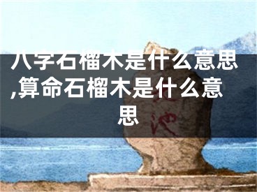 八字石榴木是什么意思,算命石榴木是什么意思
