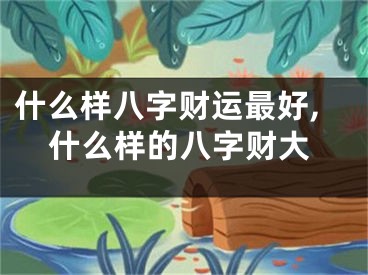 什么样八字财运最好,什么样的八字财大