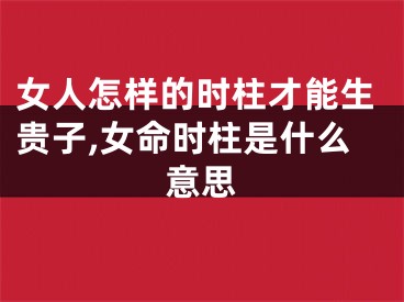 女人怎样的时柱才能生贵子,女命时柱是什么意思