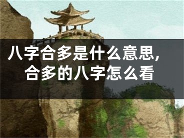 八字合多是什么意思,合多的八字怎么看