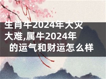 生肖牛2024年大灾大难,属牛2024年的运气和财运怎么样