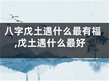 八字戊土遇什么最有福,戊土遇什么最好