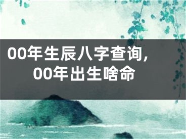 00年生辰八字查询,00年出生啥命