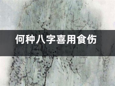 何种八字喜用食伤
