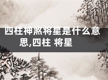四柱神煞将星是什么意思,四柱 将星