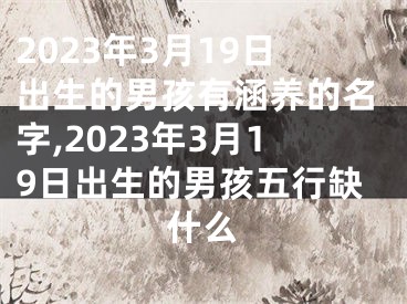 2023年3月19日出生的男孩有涵养的名字,2023年3月19日出生的男孩五行缺什么