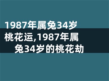 1987年属兔34岁桃花运,1987年属兔34岁的桃花劫