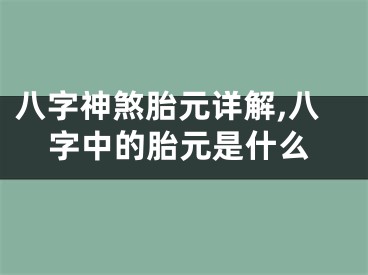 八字神煞胎元详解,八字中的胎元是什么
