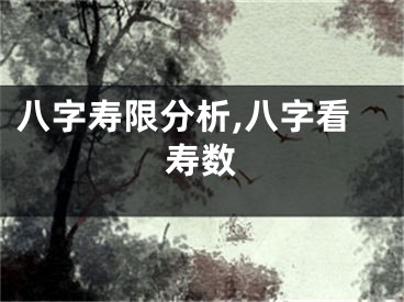 八字寿限分析,八字看寿数