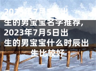 2023年7月5日出生的男宝宝名字推荐,2023年7月5日出生的男宝宝什么时辰出生比较好
