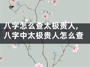 八字怎么查太极贵人,八字中太极贵人怎么查