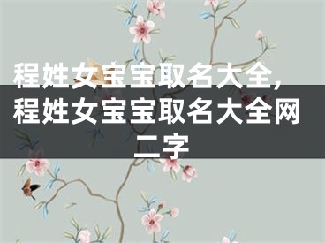 程姓女宝宝取名大全,程姓女宝宝取名大全网二字
