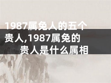 1987属兔人的五个贵人,1987属兔的贵人是什么属相