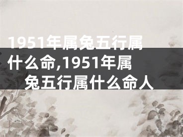 1951年属兔五行属什么命,1951年属兔五行属什么命人