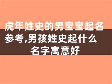 虎年姓史的男宝宝起名参考,男孩姓史起什么名字寓意好