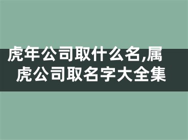 虎年公司取什么名,属虎公司取名字大全集