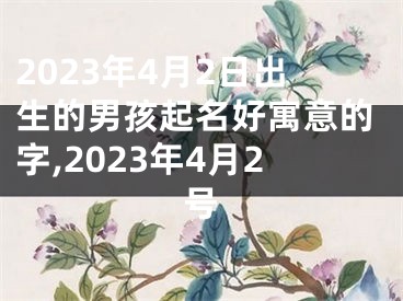 2023年4月2日出生的男孩起名好寓意的字,2023年4月2号