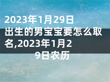 2023年1月29日出生的男宝宝要怎么取名,2023年1月29日农历