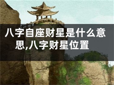 八字自座财星是什么意思,八字财星位置